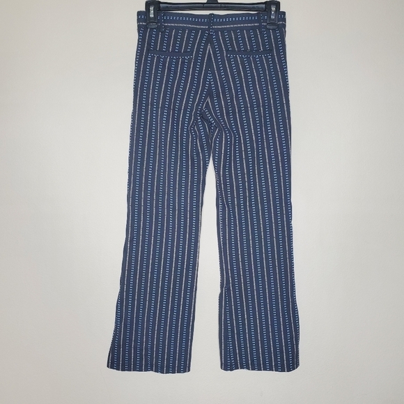 Betabrand Navy Blue Striped Bootcut Flared Ponte Career Yoga Trouser Dress Pants - Picture 5 of 9